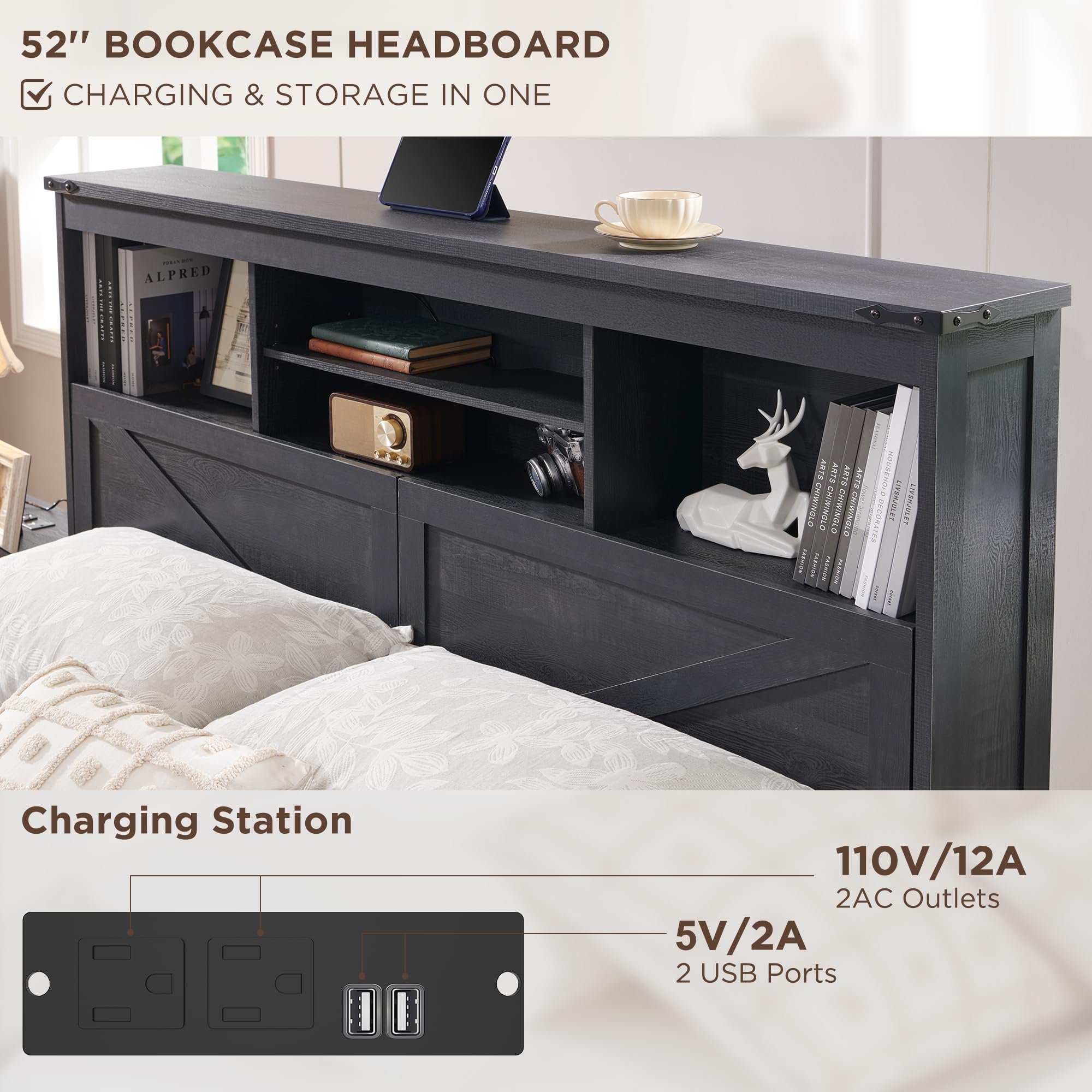 Каркас кровати в стиле «фермер – обзор и цена King Size Bed Frame With Storage Drawers