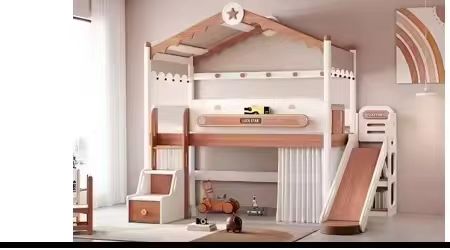 # Деревянные двухъярусные кров – обзор и цена Bunk Bed With Stairs And Slide