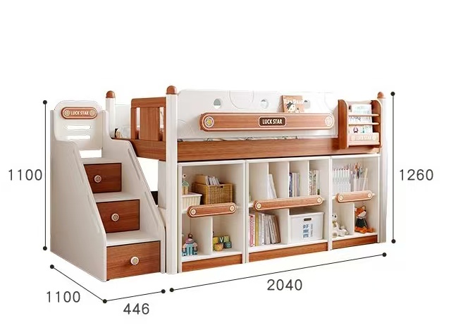 # Деревянные двухъярусные кров – обзор и цена Bunk Bed With Stairs And Slide
