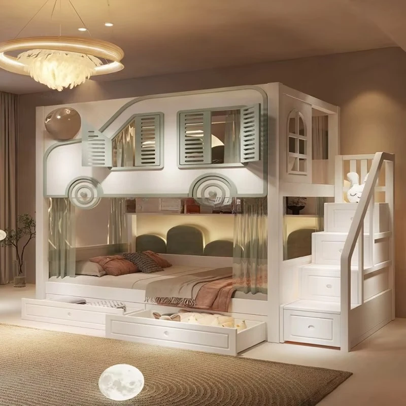 Новая модель: роскошная двухъя – обзор и цена Bunk Bed With Stairs And Slide
