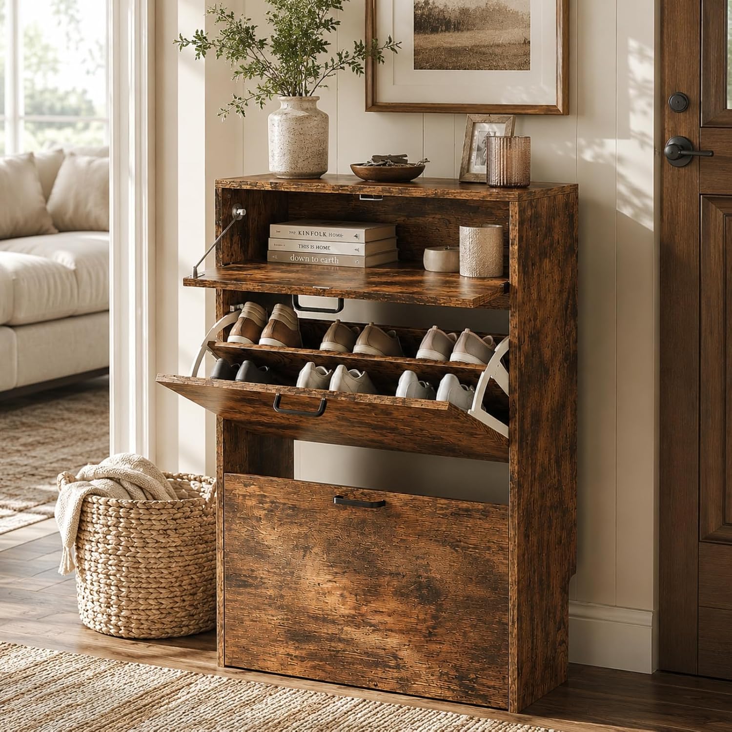 # Узкий шкаф для обуви с 2 отк – обзор и цена Shoe Rack Cabinet Narrow Entryway